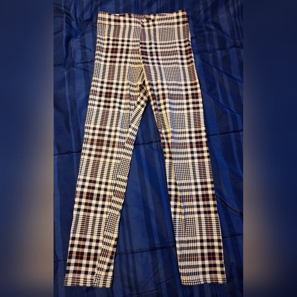 Set of 3 Old Navy Leggings - Floral, Gray, Plaid- Girls Size 8 - Picture 8 of 11